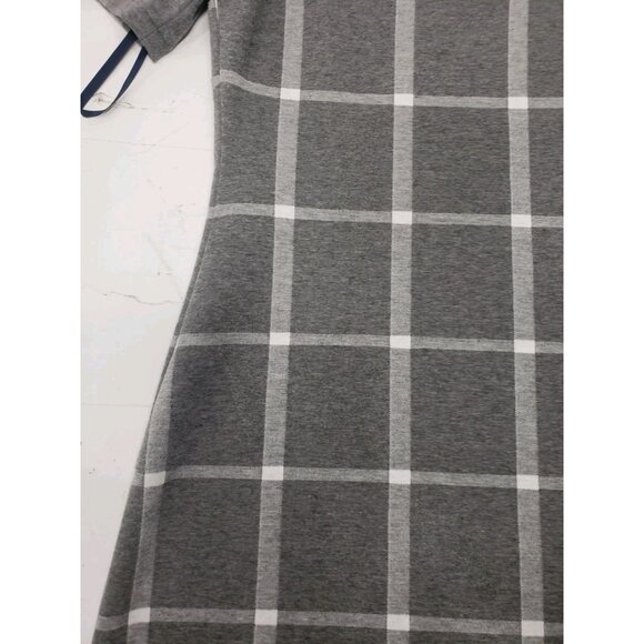 Tommy Hilfiger Women’s Grey/Ivory Windowpane Plaid Shift Dress A8FK1CSD Size 8 - Picture 16 of 16
